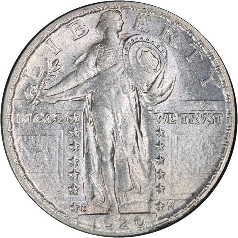 1920 San Francisco Standing Liberty Silver Quarter Brilliant Uncirculated (1 of 2)