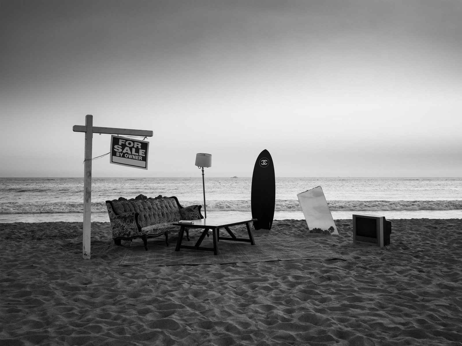Brendan North Signed Beach House Photo 18 x 24 Edition 2 of 7 with COA: Brendan North Signed Beach House Photo 18 x 24 Edition 2 of 7 with COA "Beach House" is a contemporary photographic print by Brendan North, created in 2020. This limited edition piece is number 2 in a