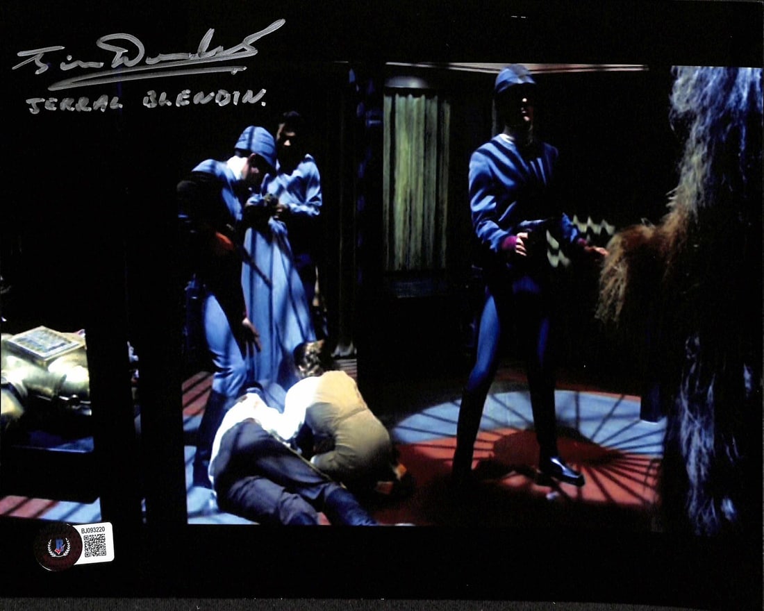 Star Wars Empire Strikes Back 8x10 Photo Jim Dowdall Signed Beckett Authenticated: Star Wars Empire Strikes Back 8x10 Photo Jim Dowdall Signed Beckett Authenticated This 8x10 color photograph features Jim Dowdall as a Bespin Guard in Star Wars: The Empire Strikes Back. The photo is 