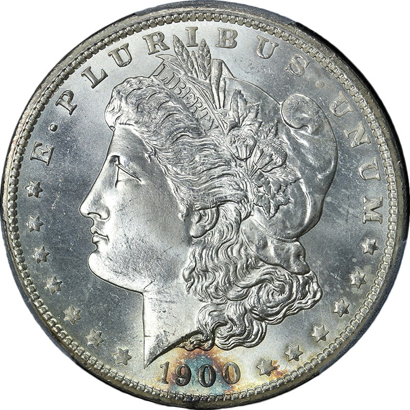 PCGS MS66 Plus 1900 O Morgan Dollar Silver Coin with Exceptional Luster: PCGS MS66 Plus 1900 O Morgan Dollar Silver Coin with Exceptional Luster This 1900-O Morgan Silver Dollar is graded PCGS MS66+ and features superb eye appeal with fantastic luster and a strong strike. 