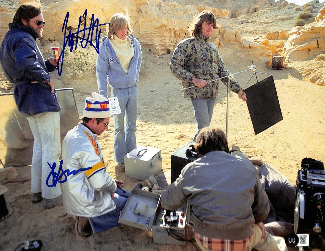 11x14 Star Wars behind the scenes photo signed by Dykstra and Shourt BAS: 11x14 Star Wars behind the scenes photo signed by Dykstra and Shourt BAS This 11x14 behind-the-scenes photograph from the making of Star Wars is hand-signed by Academy Award-winning visual effects art