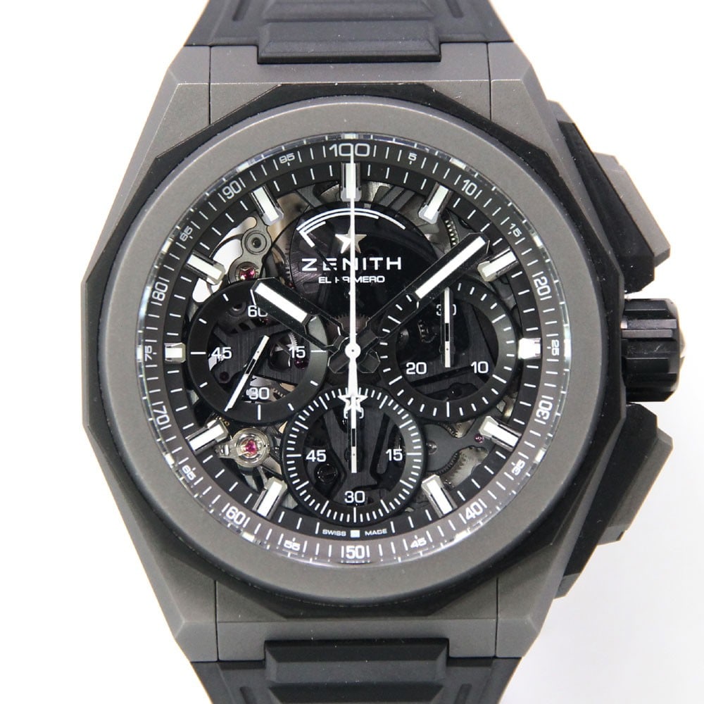 Zenith Defy Extreme Titanium Automatic Men's Wristwatch: Zenith Defy Extreme Titanium Automatic Men's Wristwatch This Zenith Defy Extreme men's wristwatch features a titanium case with a diameter of approximately 45mm. It is equipped with an automatic movem