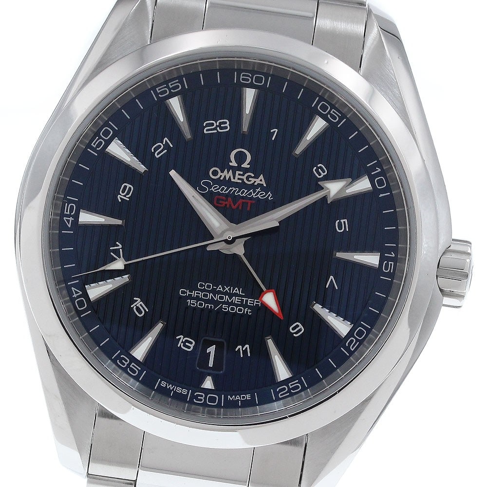 Omega Seamaster Aqua Terra GMT Co-Axial Men's Wristwatch 231.10.43.22.03.001: Omega Seamaster Aqua Terra GMT Co-Axial Men's Wristwatch 231.10.43.22.03.001 This is a pre-owned OMEGA Seamaster Aqua Terra GMT Co-Axial men's wristwatch, model 231.10.43.22.03.001. Crafted in Switzer