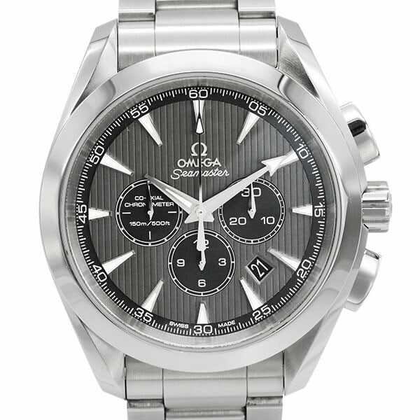 OMEGA Seamaster Aqua Terra Co-Axial Chronograph Men's Wristwatch: OMEGA Seamaster Aqua Terra Co-Axial Chronograph Men's Wristwatch This is a pre-owned OMEGA Seamaster Aqua Terra Co-Axial Chronograph wristwatch designed for men. Crafted in Switzerland, this timepiece