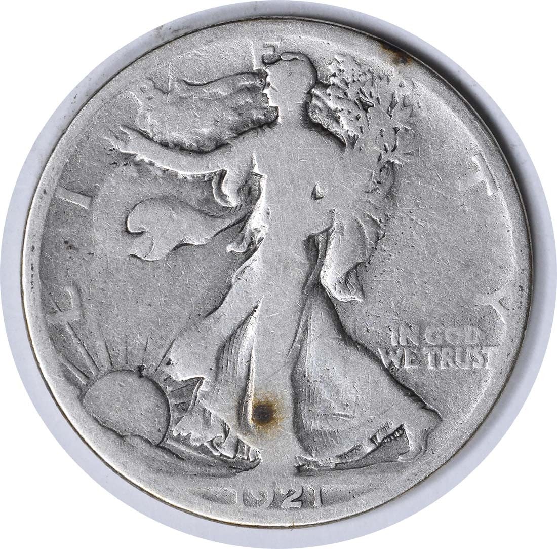 1921-S Walking Liberty Half Dollar 50C Uncertified Silver Coin: 1921-S Walking Liberty Half Dollar 50C Uncertified Silver Coin This 1921-S Walking Liberty Silver Half Dollar is a classic piece of American numismatic history. Struck in San Francisco, this coin feat
