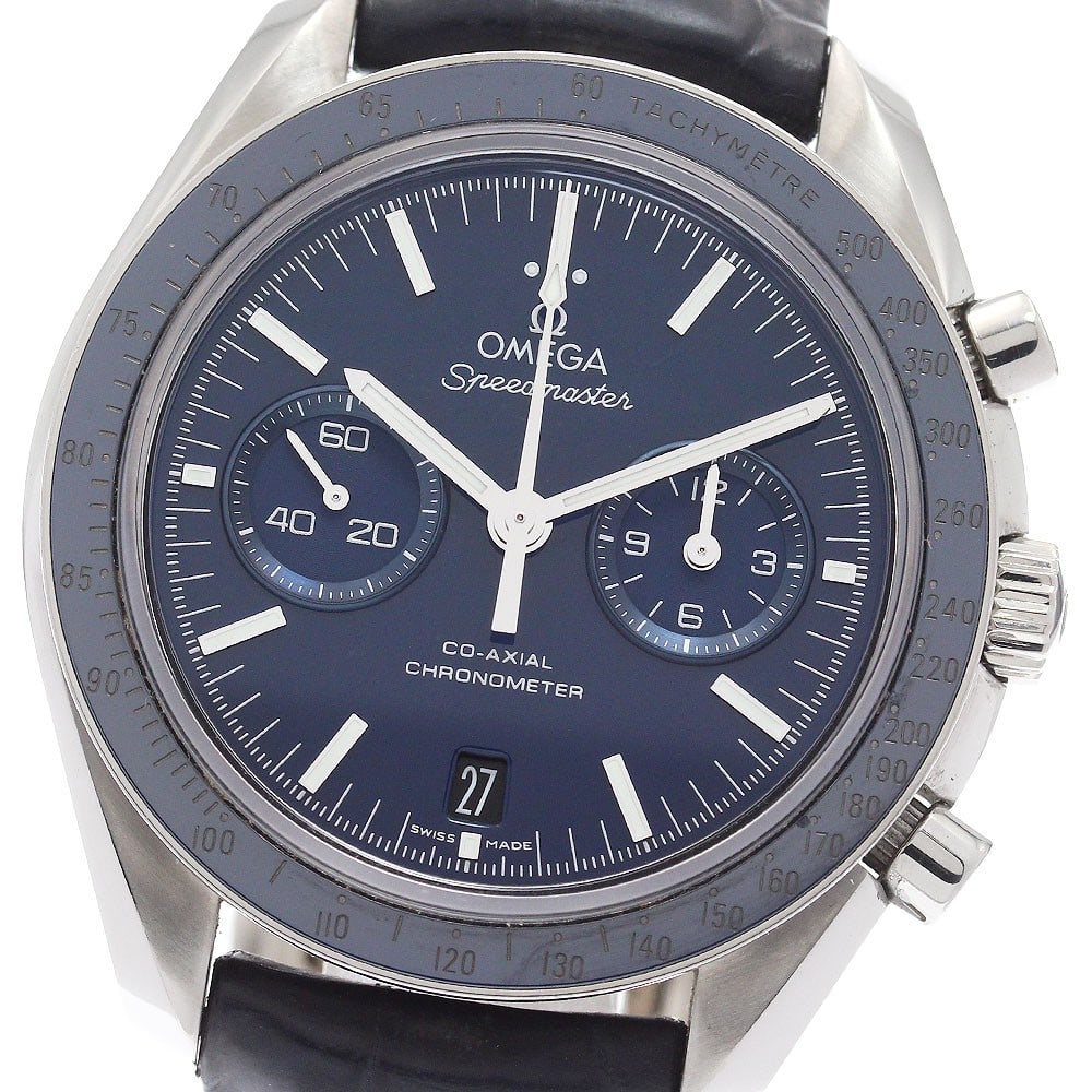 OMEGA Speedmaster Moonwatch Co-Axial Chronometer Wristwatch: OMEGA Speedmaster Moonwatch Co-Axial Chronometer Wristwatch This is an OMEGA Speedmaster Moonwatch Co-Axial Chronometer, model 311.93.44.51.03.001. Designed for men, this Swiss-made wristwatch is pre-
