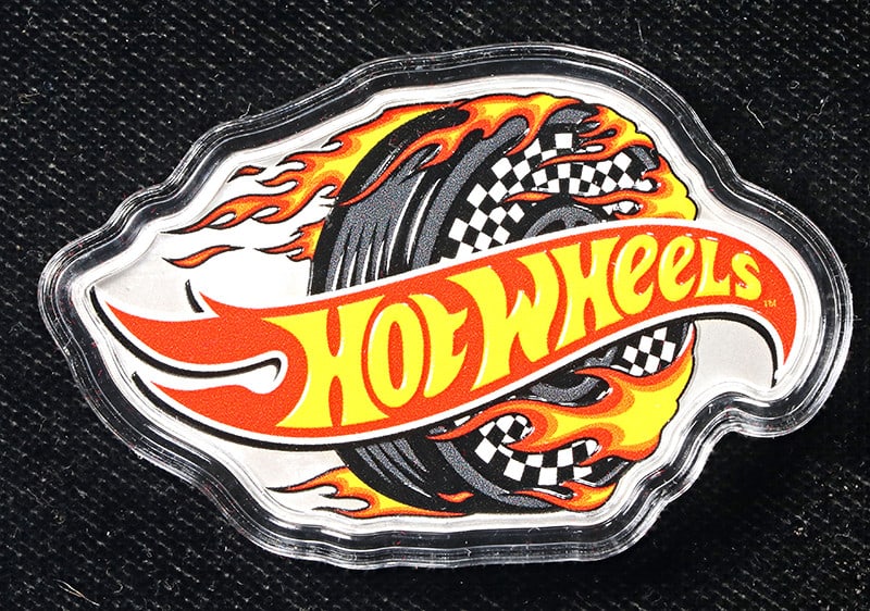 1oz Silver 2025 Hot Wheels Flaming Wheel $2 Coin from Solomon Islands OGP (1 of 3)