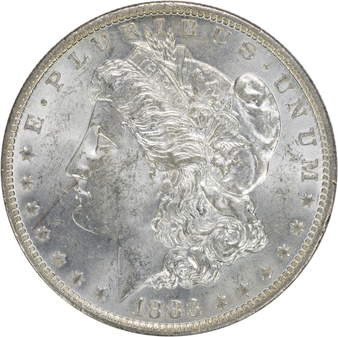 Choice BU 1883-O Morgan Dollar Uncertified Silver US Coin: Choice BU 1883-O Morgan Dollar Uncertified Silver US Coin This is an 1883-O Morgan Silver Dollar from the United States. Struck at the New Orleans Mint, this uncirculated coin is composed of silver an