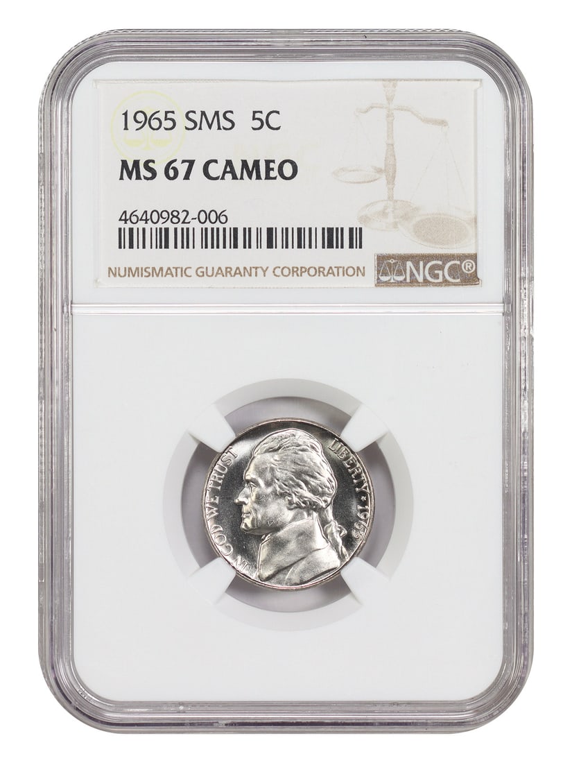 Jefferson Nickel 1965 5C NGC SP67CAM Special Mint Set (1 of 4)