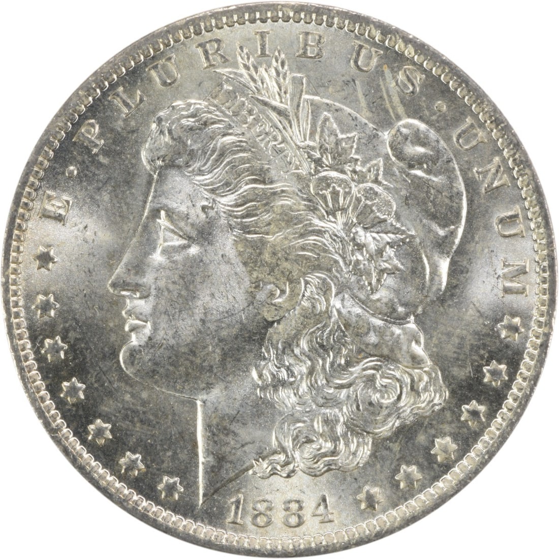 Uncirculated 1884-O Silver Morgan Dollar Choice BU New Orleans Mint: Uncirculated 1884-O Silver Morgan Dollar Choice BU New Orleans Mint This 1884-O Morgan Silver Dollar is a Choice Brilliant Uncirculated (BU) coin from the New Orleans Mint. It is uncertified and compo