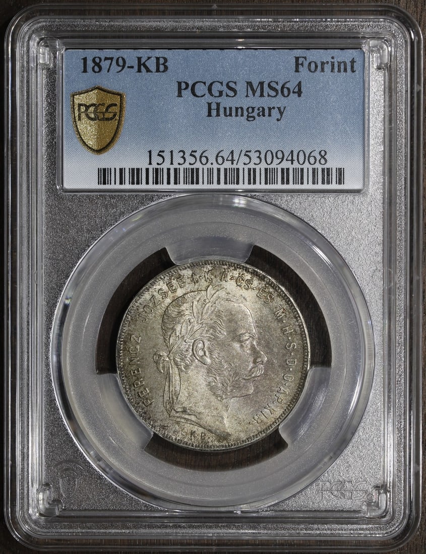 PCGS MS64 Hungary 1 Forint 1879 Silver Franz Joseph (1 of 3)