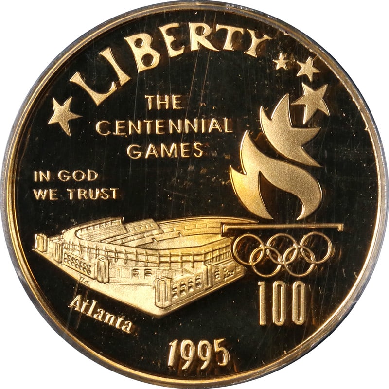 1995-W PCGS PR69 Deep Cameo Stadium Commemorative Gold $5 Coin (1 of 4)