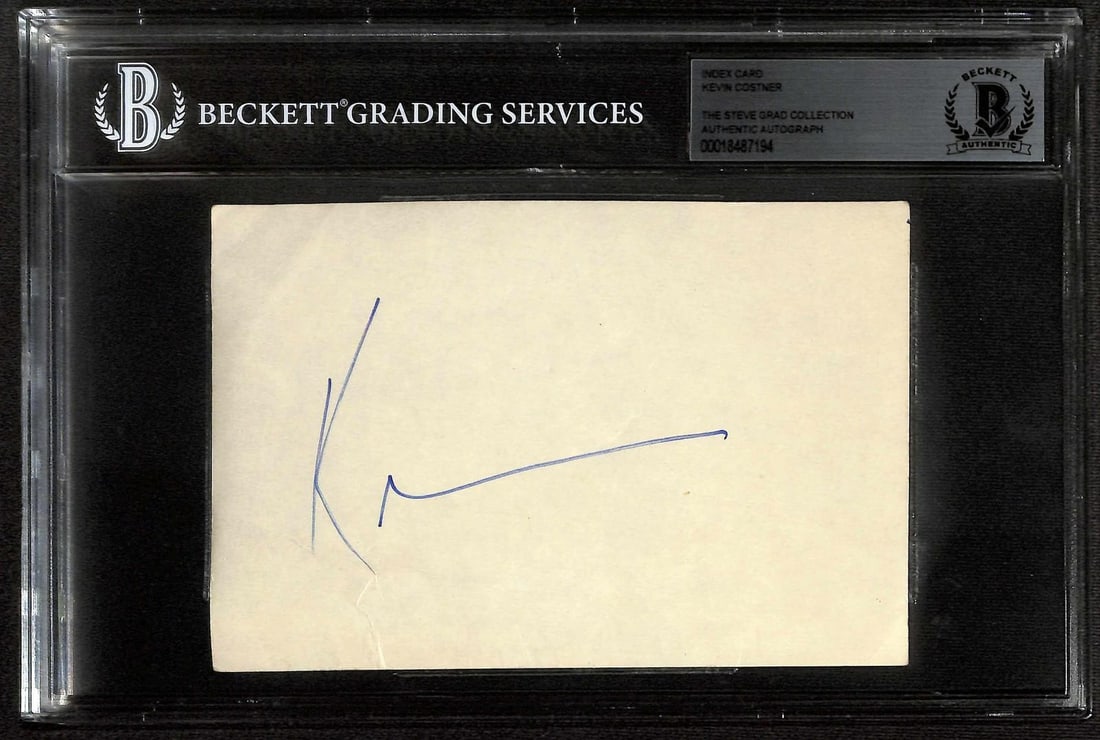Beckett Authenticated Kevin Costner Autograph on Index Card (1 of 1)