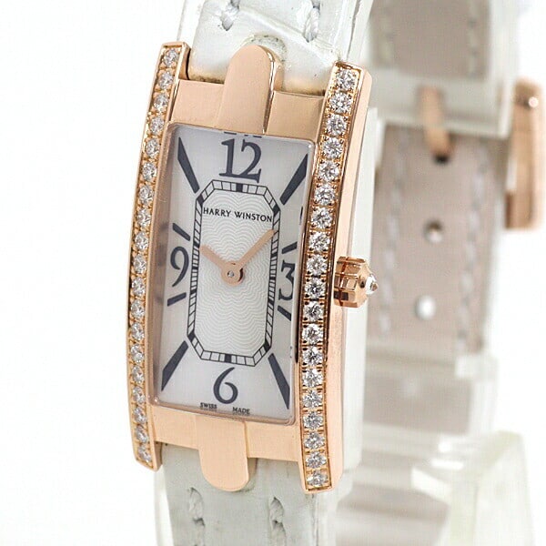 HARRY WINSTON Avenue C Mini 332LQR K18 Pink Gold Diamond Ladies Watch (1 of 3)