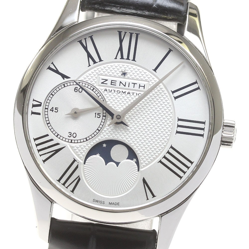 Zenith Class Elite Ultra Thin Moon Phase Womens Wristwatch 03.2310.692: Zenith Class Elite Ultra Thin Moon Phase Womens Wristwatch 03.2310.692 A pre-owned Zenith Class Elite Ultra Thin Moon Phase women's wristwatch. This Swiss-made timepiece is presented in the Ultra Thin