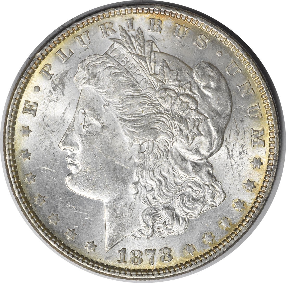 1878 Silver Morgan Dollar 7 Tail Feathers Reverse Brilliant Uncirculated Uncertified (1 of 2)