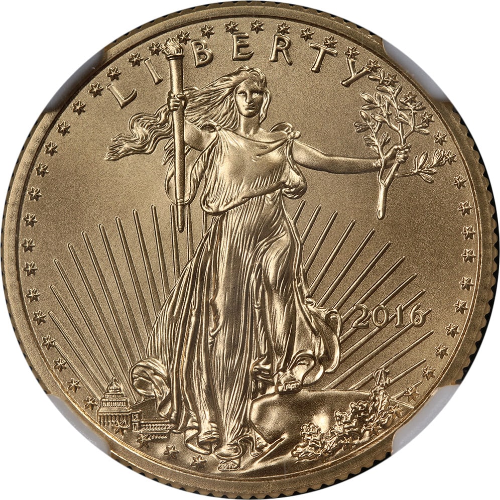 2016 $10 Gold American Eagle NGC MS70 Early Releases Anniversary Label (1 of 4)
