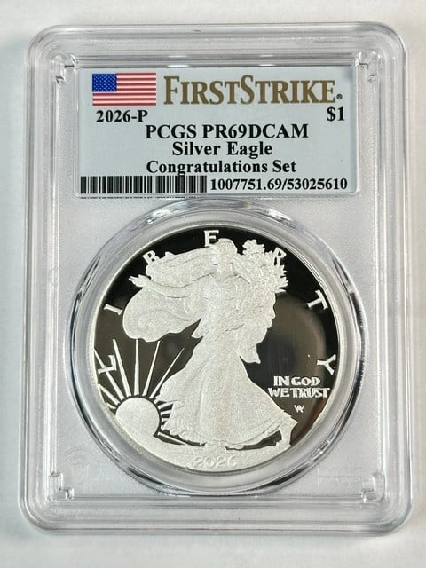 2026 P Silver Eagle PCGS PR-69 DCAM First Strike (1 of 2)
