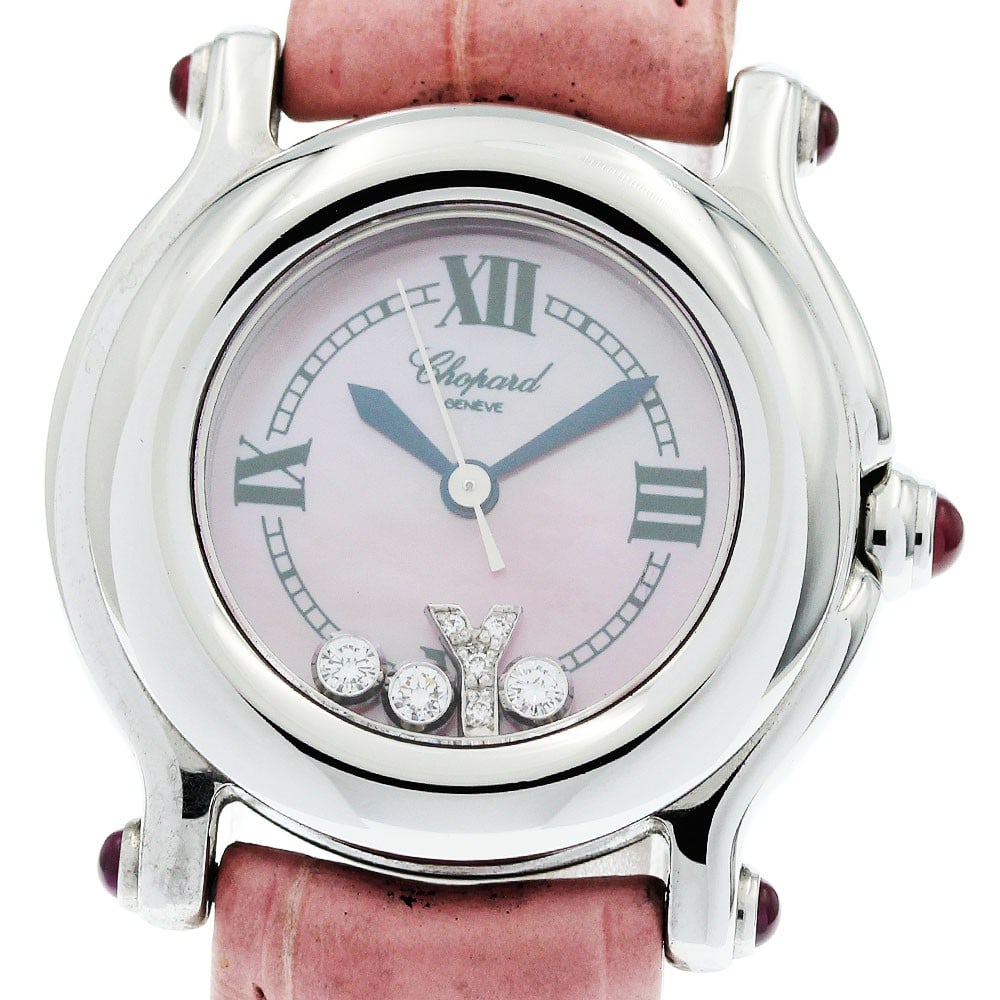 Women's Quartz Diamond Wristwatch Chopard Happy Sport 27/8245-21S: Women's Quartz Diamond Wristwatch Chopard Happy Sport 27/8245-21S Chopard Happy Sport Diamond Quartz women's wristwatch, model 27/8245-21S. This pre-owned watch is Swiss-made and designed for women, w