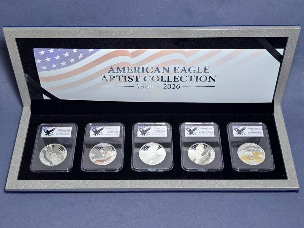 2026 Ascension Island Silver American Eagle Artist Collection 5 Coin OGP (1 of 7)