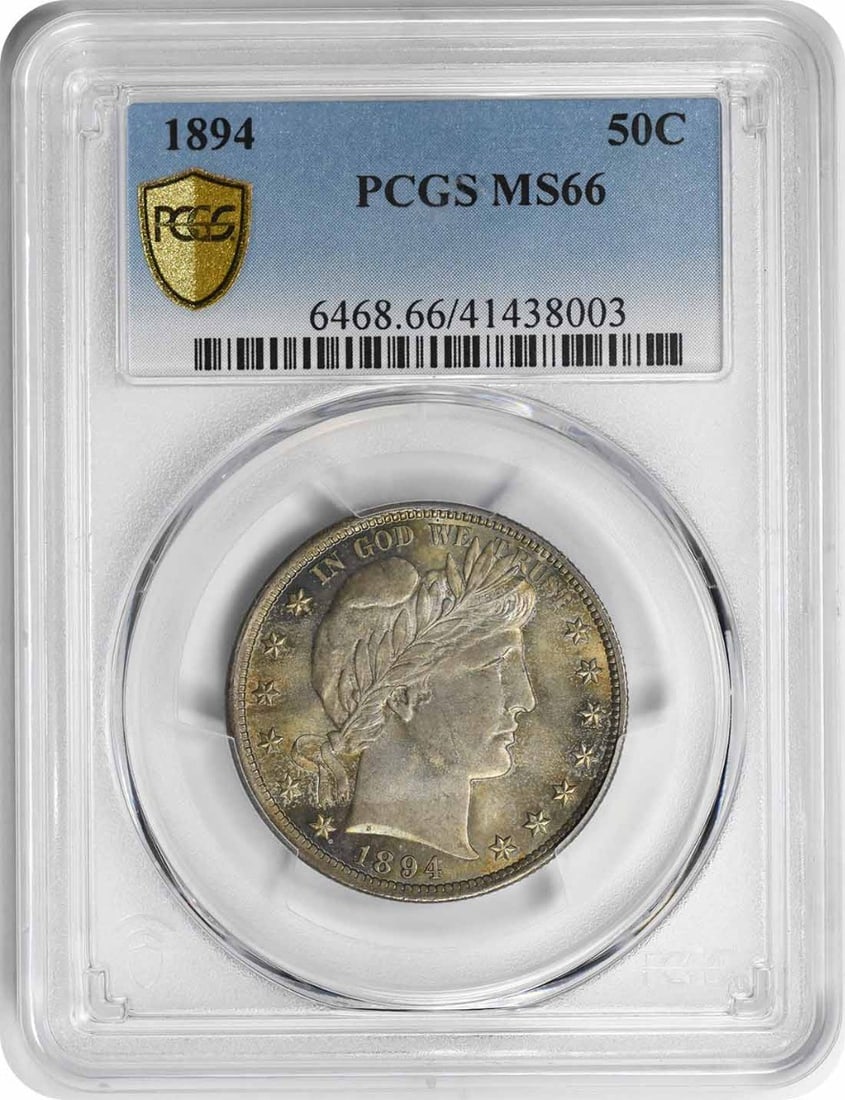 PCGS MS66 1894 Barber Half Dollar 90 Silver 10 Copper (1 of 4)