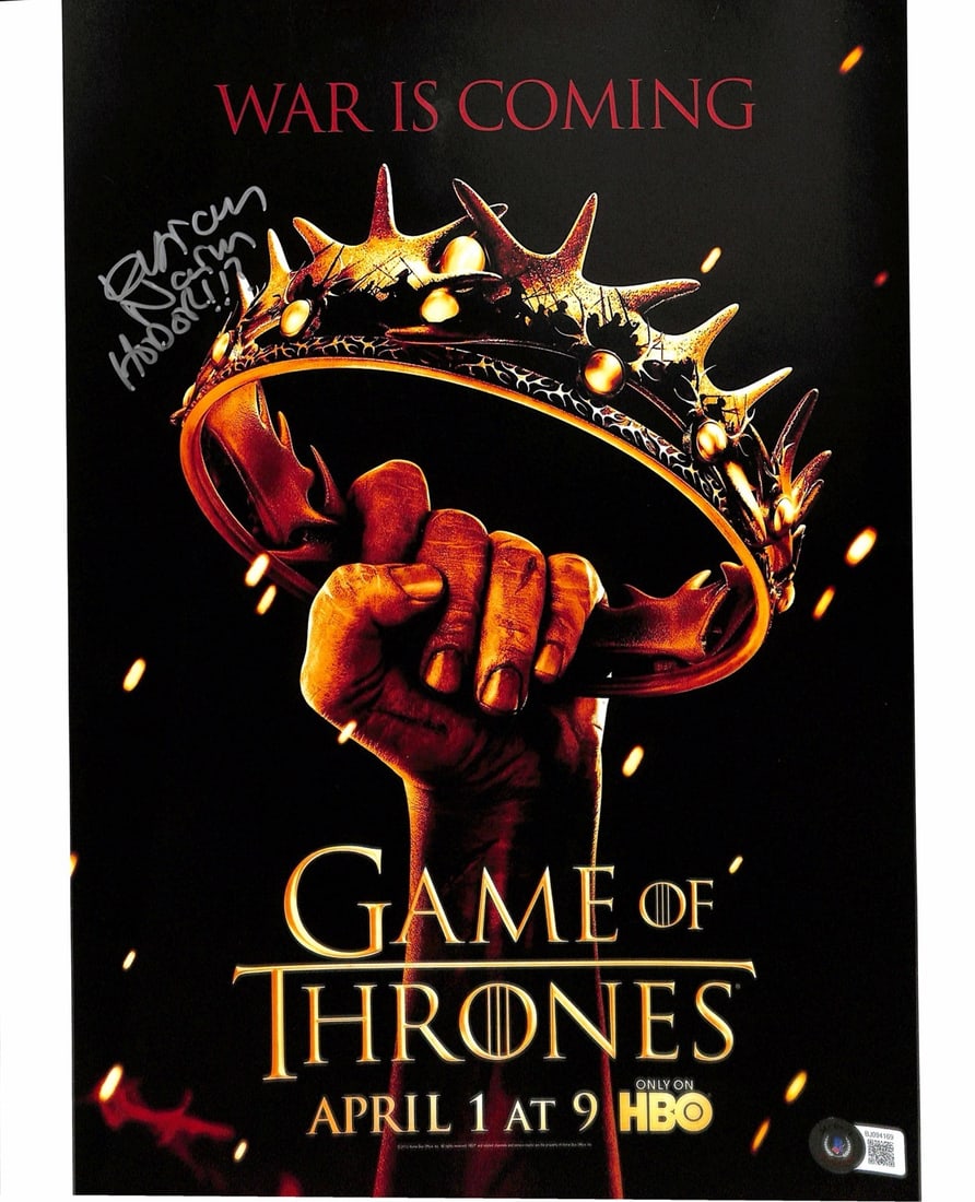 Kristian Nairn Hodor Game of Thrones Signed 11x14 Photo Beckett Certified: Kristian Nairn Hodor Game of Thrones Signed 11x14 Photo Beckett Certified This stunning 11x14 photo features Kristian Nairn, famed for his role as "Hodor" in the critically acclaimed TV series Game of