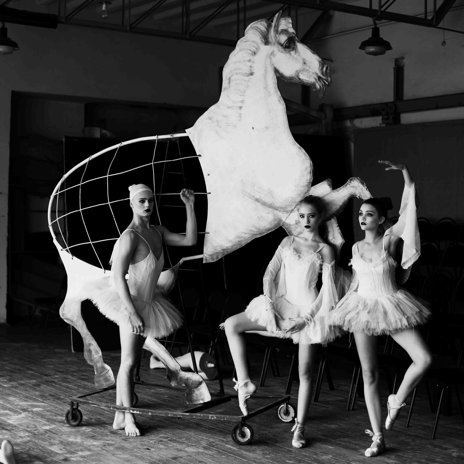 Ballet Black and White Photography 16x16 Ed. 1 of 24 by Olha Stepanian (1 of 5)