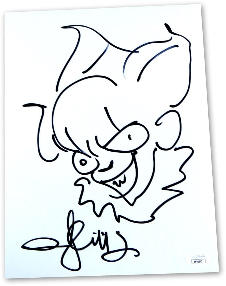 Andy Muschietti Signed 8.5x11 Sketch JSA Authenticated Original: Andy Muschietti Signed 8.5x11 Sketch JSA Authenticated Original This is an original 8.5x11 sketch drawing signed by Andy Muschietti, the acclaimed director known for his work on horror films. The sign
