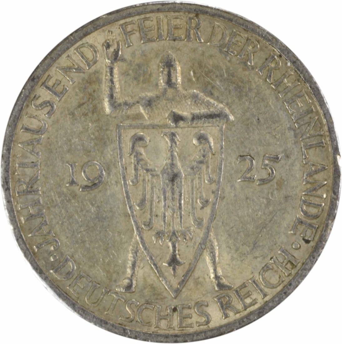 1925 Germany Weimar 3 Mark Coin KM46 Silver AU Uncertified: 1925 Germany Weimar 3 Mark Coin KM46 Silver AU Uncertified This 1925 G Germany - Weimar 3 Mark (KM46) is a notable piece made of silver, showcasing a grade of AU (Almost Uncirculated). As a circulated