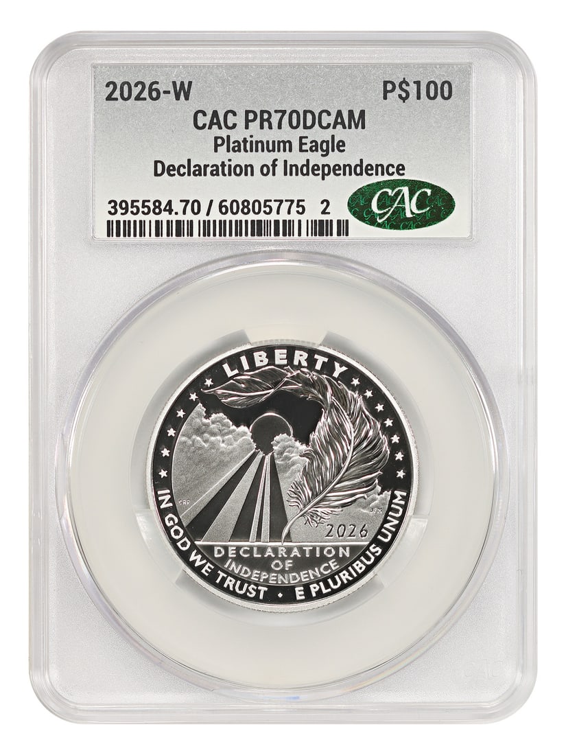 2026-W $100 Platinum Eagles Declaration of Independence CACG PR70DCAM (1 of 6)