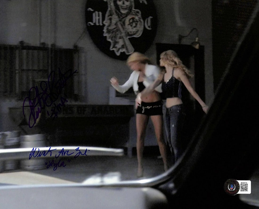 8x10 Sons of Anarchy photo signed by Winter Ave Zoli and Kristen Renton Beckett: 8x10 Sons of Anarchy photo signed by Winter Ave Zoli and Kristen Renton Beckett This 8x10 photograph from the acclaimed FX television series Sons of Anarchy is hand-signed by Winter Ave Zoli and Krist