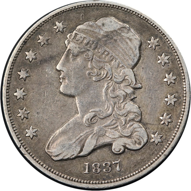 1837 Silver Bust Quarter Choice XF+ (1 of 2)