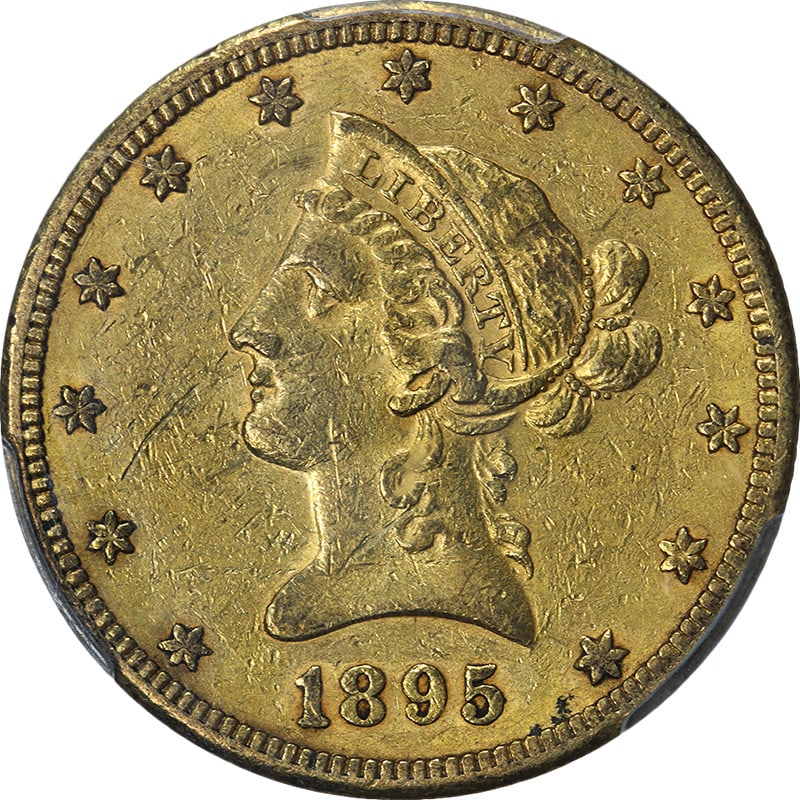 1895-O $10 Liberty Head Gold Coin PCGS AU50 Certified (1 of 4)