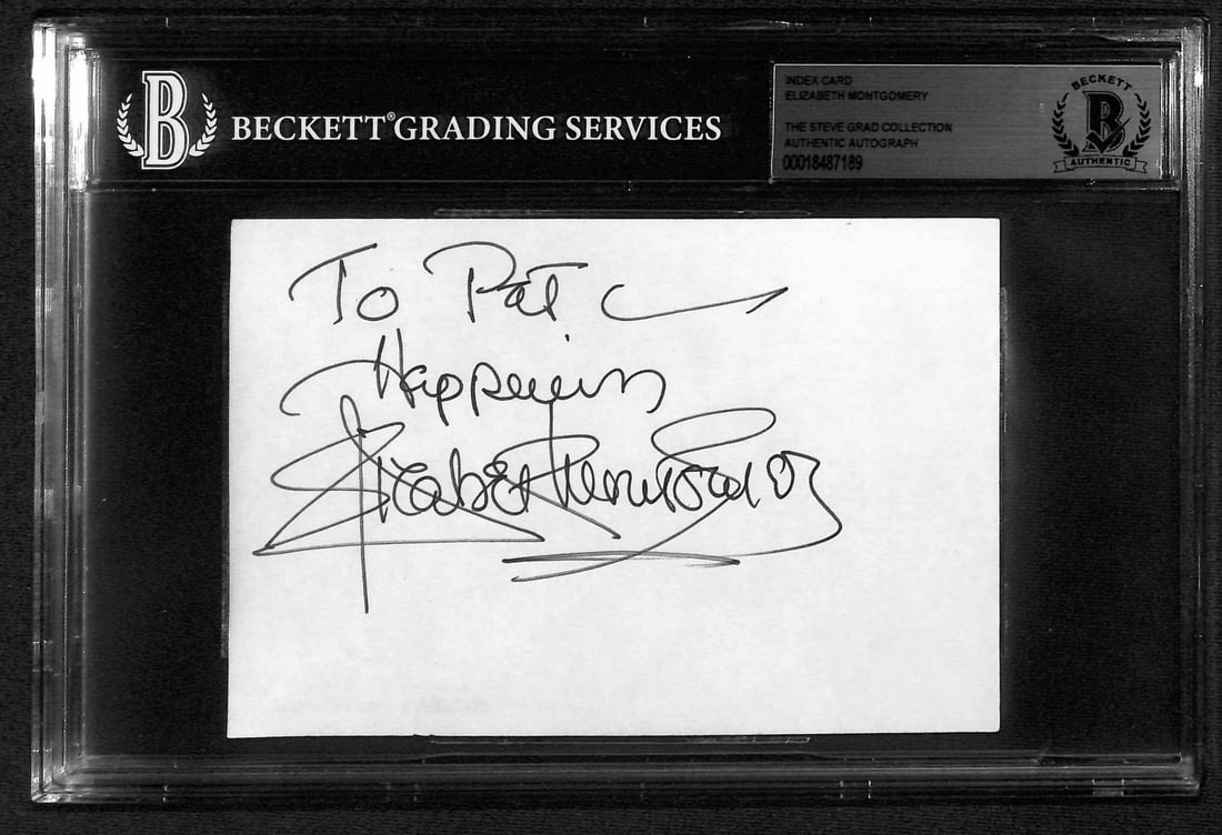 Beckett Authenticated Elizabeth Montgomery 3x5 Signed Index Card (1 of 1)