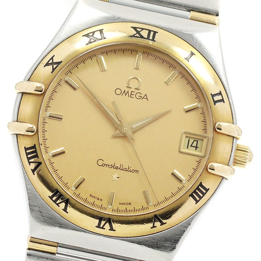 Omega Constellation 1312.10 Mens Quartz Date Wristwatch: Omega Constellation 1312.10 Mens Quartz Date Wristwatch OMEGA Constellation Date half bar quartz men's wristwatch in pre-owned condition. Made in Switzerland, this watch is identified as a wristwatch 