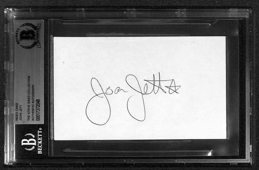 Beckett slabbed Joan Jett signed index card autograph (1 of 1)