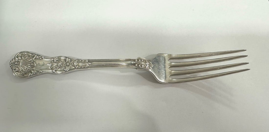 Tiffany & Co. English King sterling luncheon fork 7.5 in monogrammed (1 of 4)