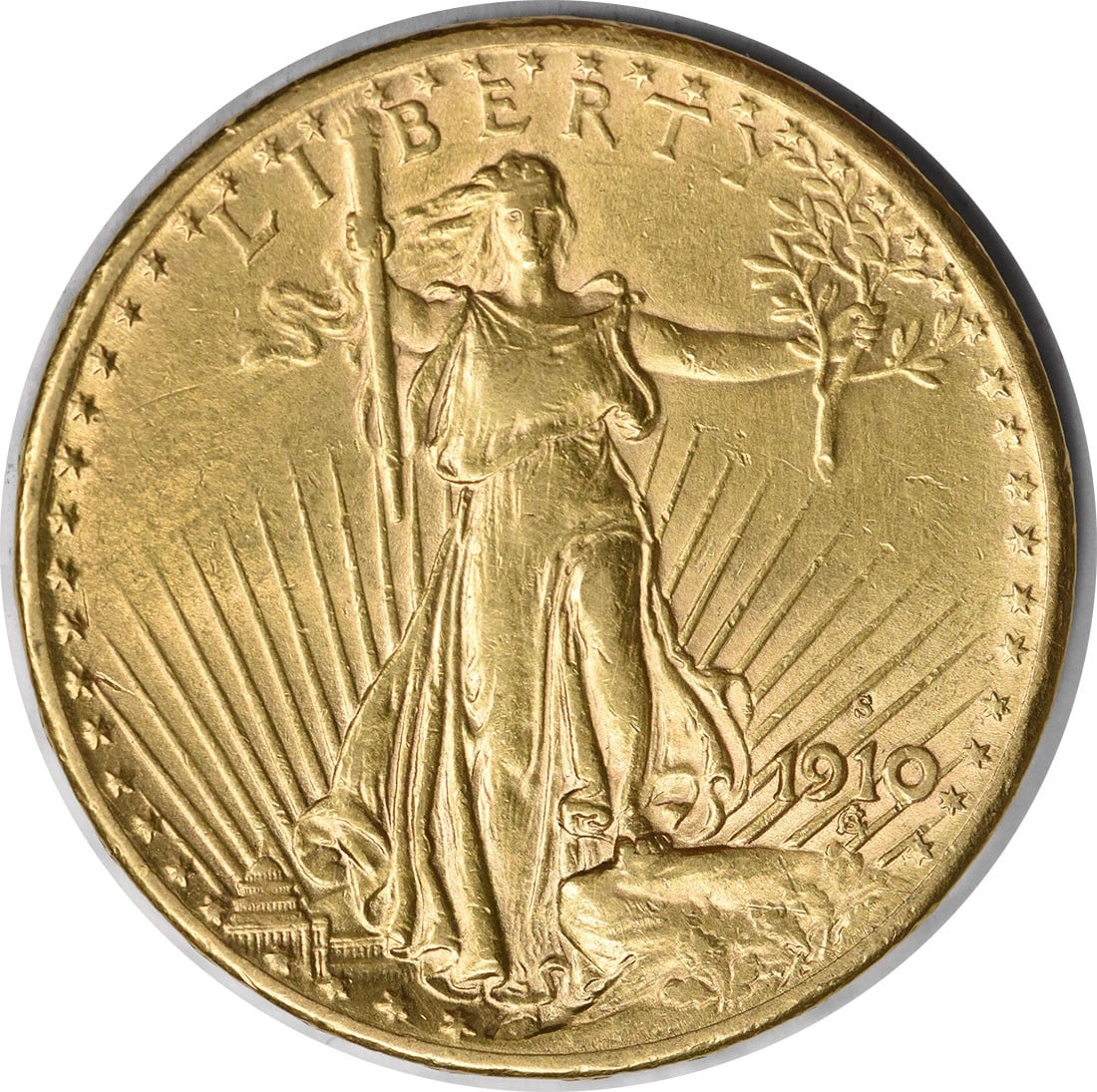 1910 San Francisco $20 Saint Gaudens gold coin AU uncertified (1 of 2)