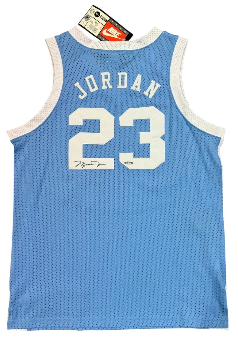 Autographed Michael Jordan Nike UNC Tar Heels Jersey with Upper Deck JSA COA: Autographed Michael Jordan Nike UNC Tar Heels Jersey with Upper Deck JSA COA Authentic Nike North Carolina Tar Heels jersey signed by Michael Jordan. The jersey is identified as original, with autogra