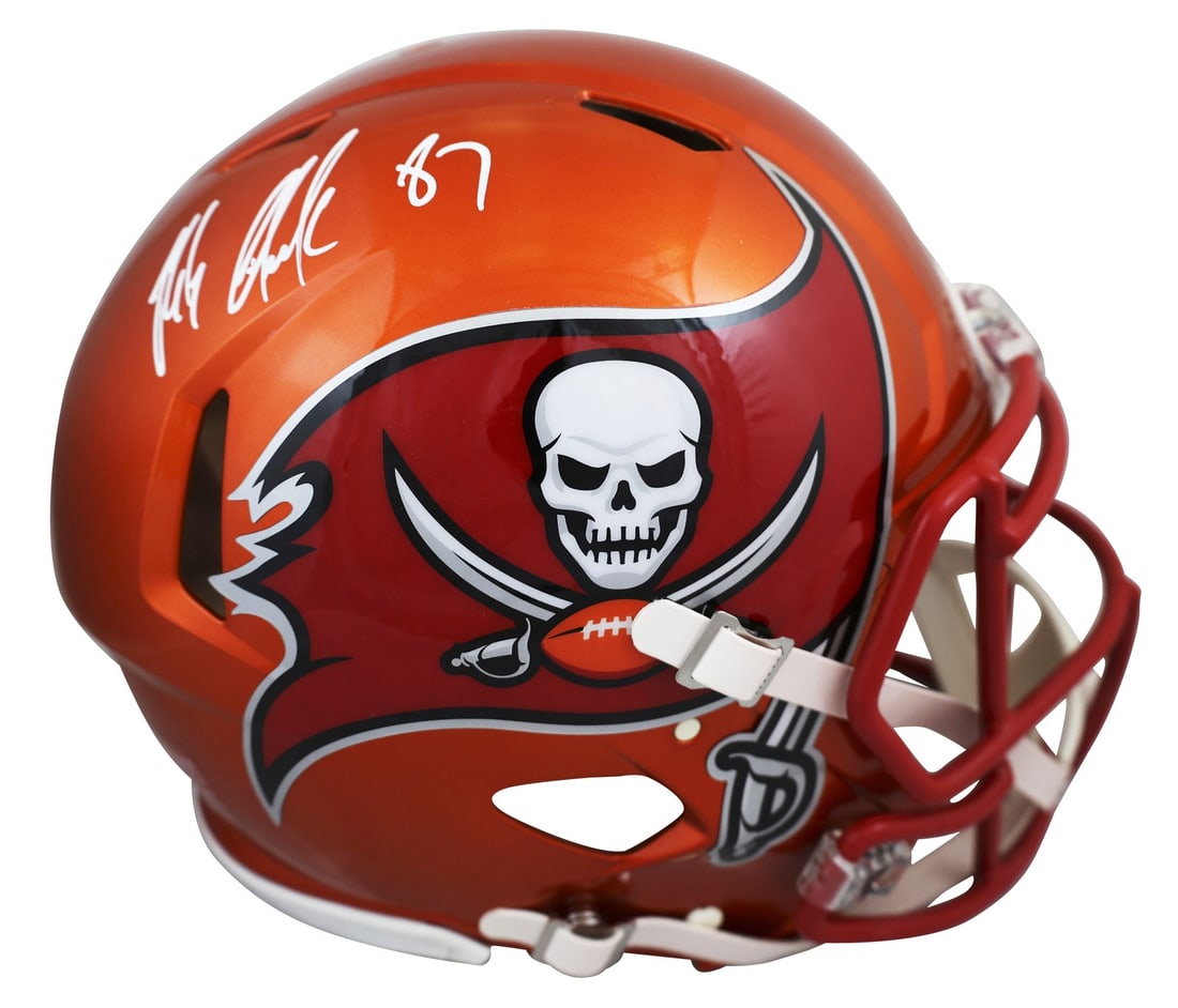 Rob Gronkowski Signed Tampa Bay Buccaneers Flash Helmet BAS Authenticated: Rob Gronkowski Signed Tampa Bay Buccaneers Flash Helmet BAS Authenticated This autographed full-size Speed Proline helmet is a must-have for any Tampa Bay Buccaneers fan. Personally signed by Rob Gron