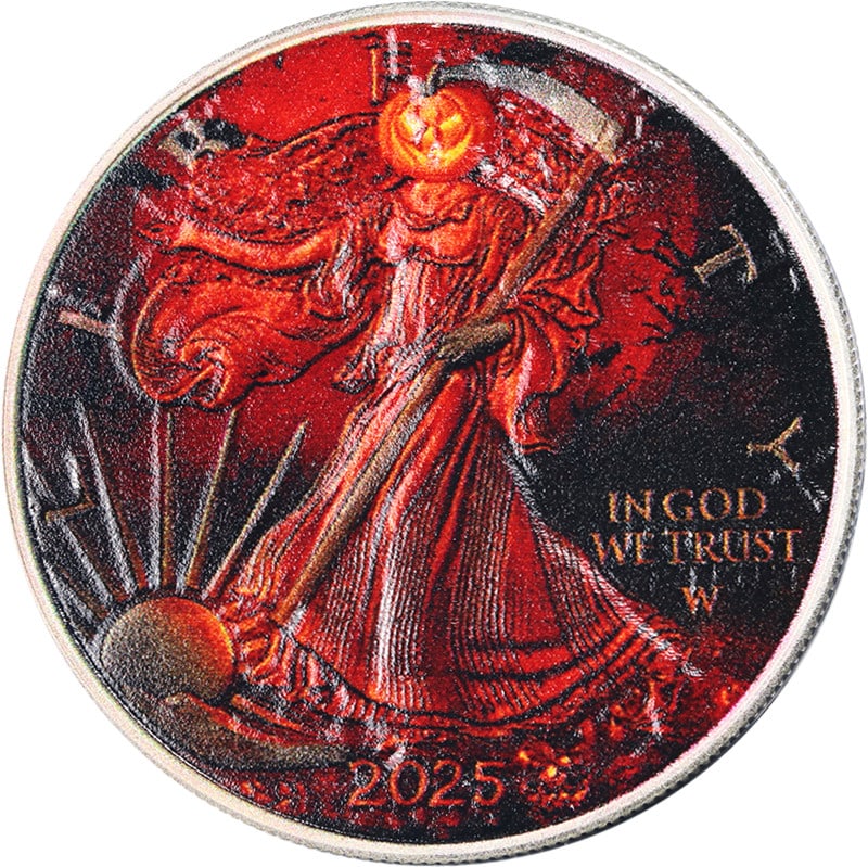 2025 Silver American Eagle $1 Halloween Night Edition Uncertified Coin (1 of 2)