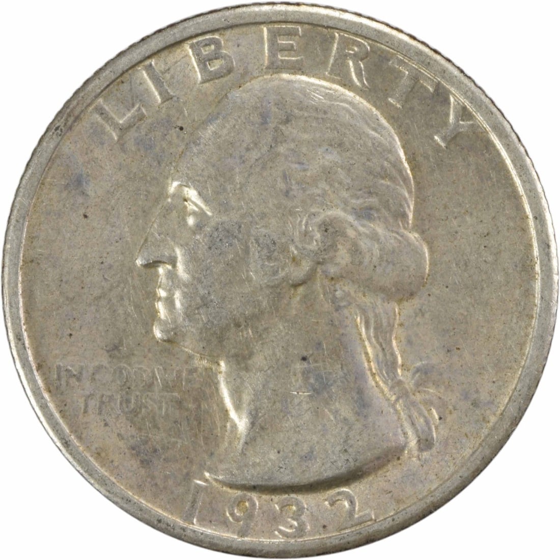 1932-S Washington Silver Quarter AU Uncertified 90% Silver 25C: 1932-S Washington Silver Quarter AU Uncertified 90% Silver 25C This 1932-S Washington Silver Quarter is a notable collectible, featuring a design by John Flanagan. It is in AU (About Uncirculated) con