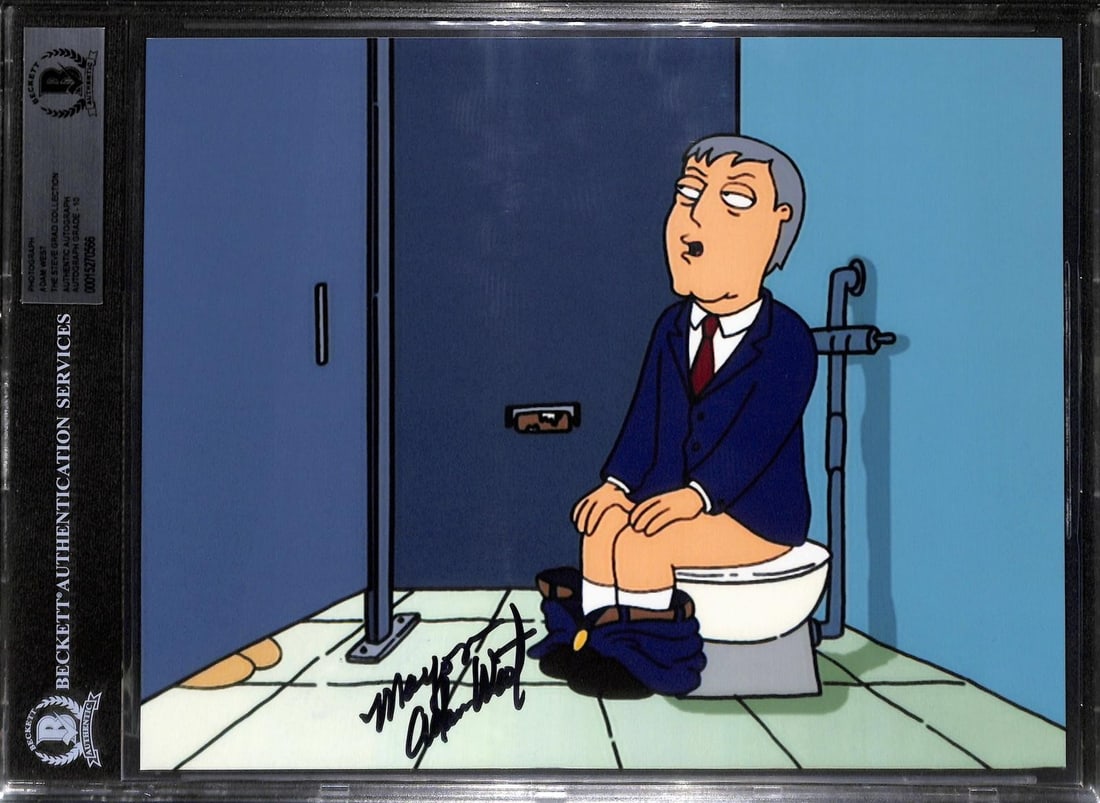 Beckett Certified Adam West Mayor West 8x10 Signed Photo: Beckett Certified Adam West Mayor West 8x10 Signed Photo This is a signed 8x10 inch photo featuring Adam West as 'Mayor West' from the animated television series Family Guy. The autograph has been ful
