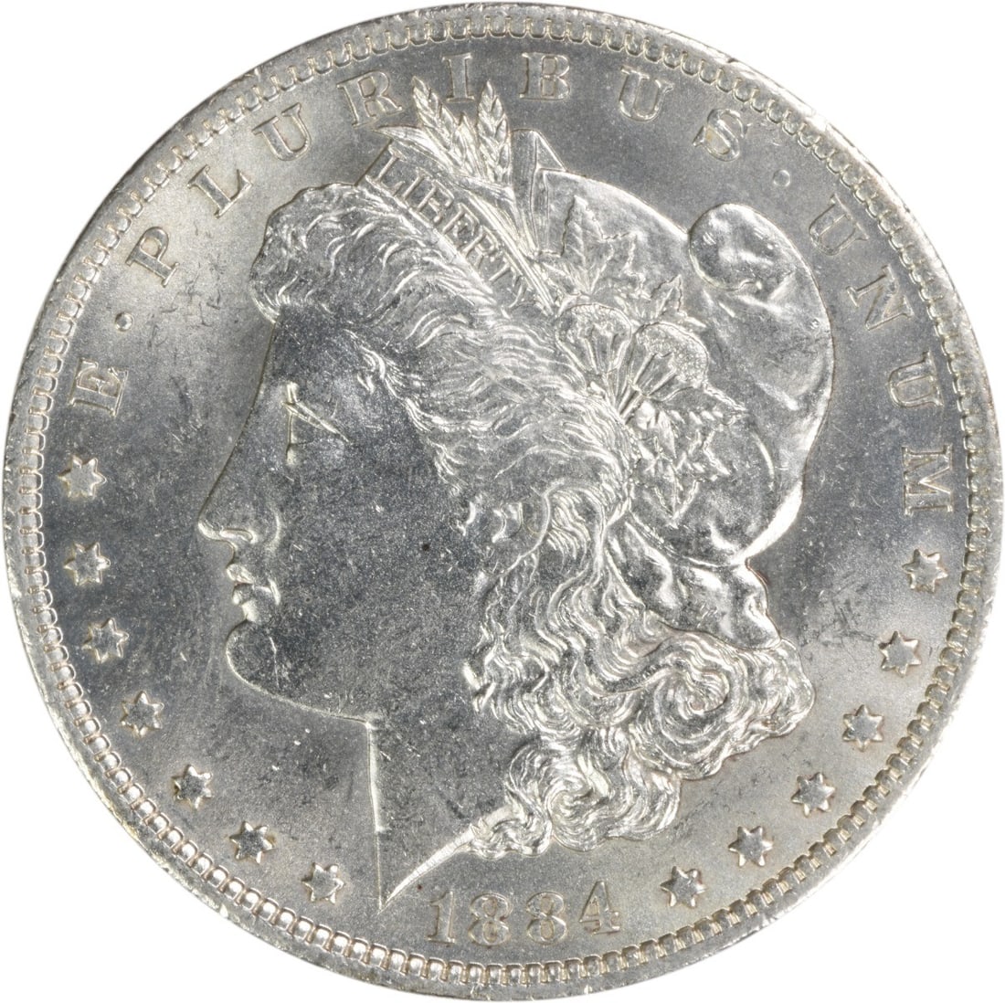 Choice BU 1884-O Silver Morgan Dollar Uncertified New Orleans Mint: Choice BU 1884-O Silver Morgan Dollar Uncertified New Orleans Mint This 1884-O Morgan Silver Dollar is a Choice Brilliant Uncirculated coin from the New Orleans mint. It is composed of silver and rema