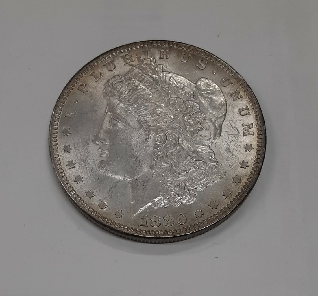1880 Morgan Dollar Silver Coin VAM-25 0 Over 9 Overdate Philadelphia (1 of 3)