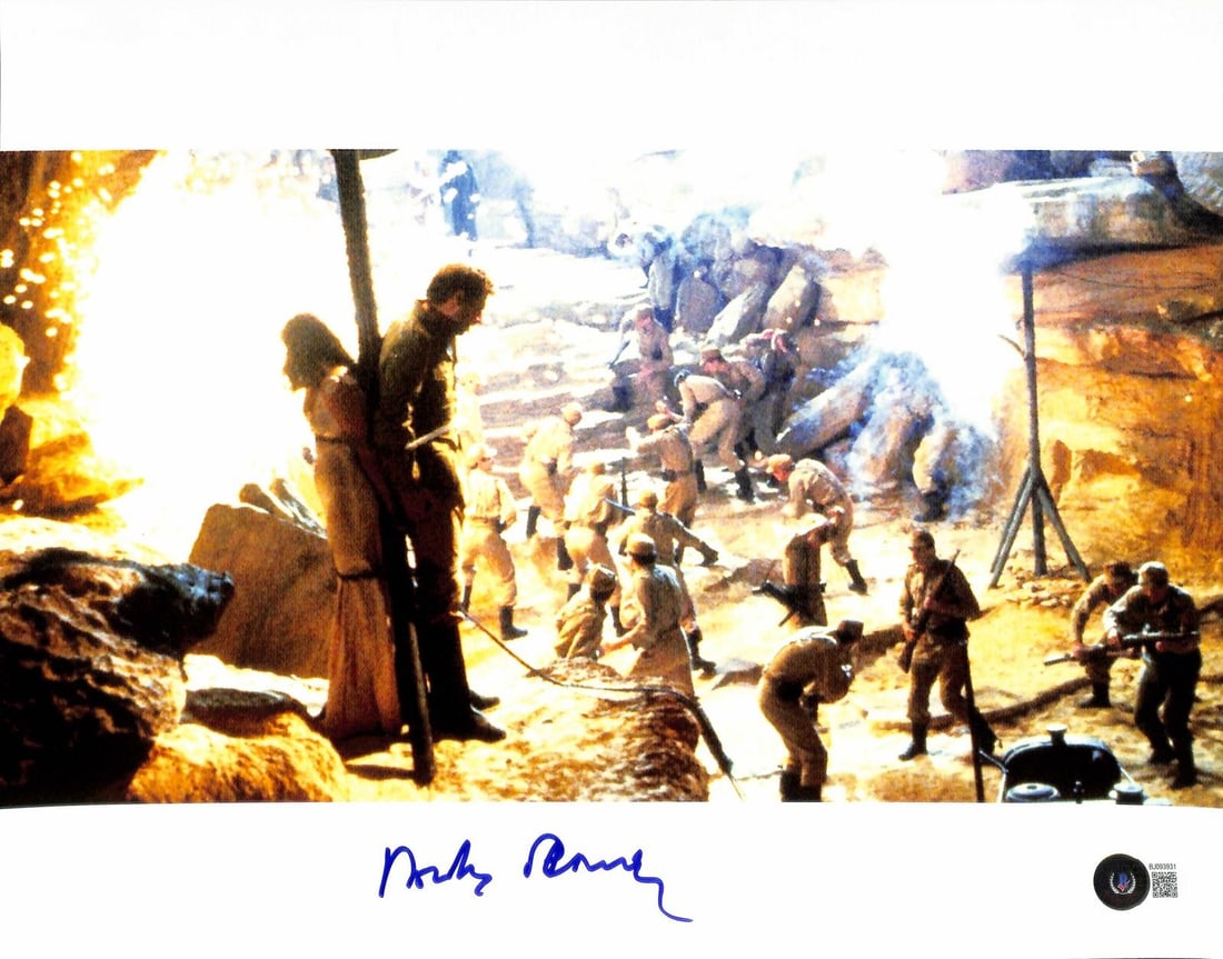11x14 Indiana Jones photo signed by Douglas Slocombe Beckett authenticated: 11x14 Indiana Jones photo signed by Douglas Slocombe Beckett authenticated This 11x14 inch color photograph from the iconic Indiana Jones film series is hand-signed by renowned cinematographer Douglas