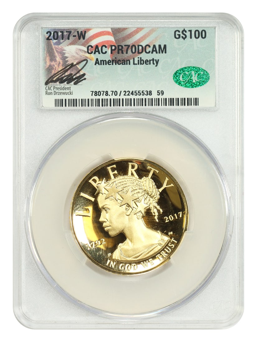 CACG PR70DCAM 2017-W American Liberty High Relief $100 Gold Coin (1 of 4)