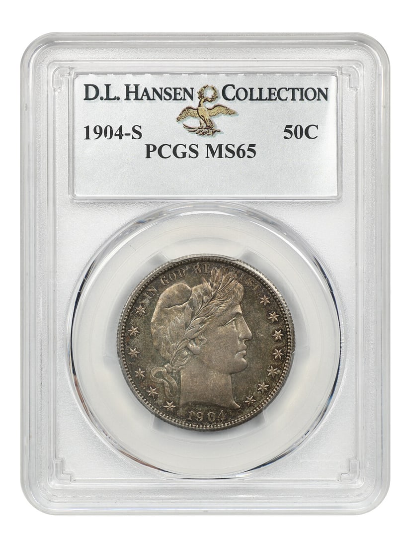 1904-S Barber Half Dollar PCGS MS65 Olive Magenta Luster (1 of 4)