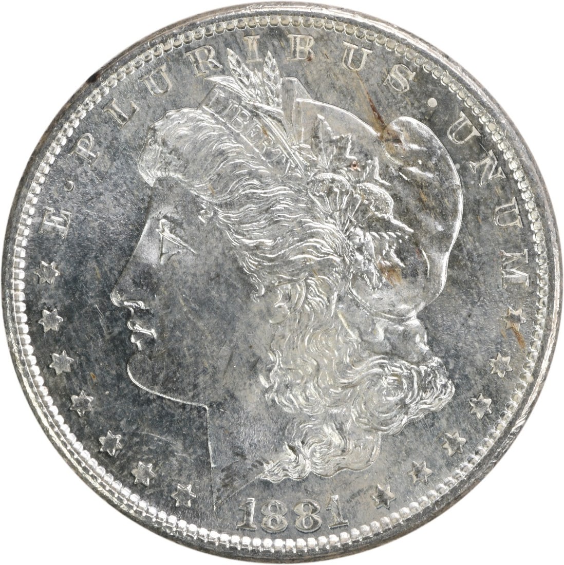 Uncirculated 1881 S Morgan Dollar Silver Choice BU Uncertified: Uncirculated 1881 S Morgan Dollar Silver Choice BU Uncertified This is an uncirculated 1881-S Morgan Silver Dollar from the United States. Featuring a Choice Brilliant Uncirculated (BU) grade, this co