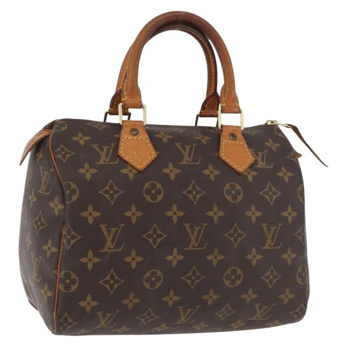 Louis Vuitton M41528 Speedy 25 Monogram Canvas Handbag France: Louis Vuitton M41528 Speedy 25 Monogram Canvas Handbag France Louis Vuitton Speedy 25 hand bag in Monogram Canvas, made in France. This women's bag features the classic Monogram exterior and measures 